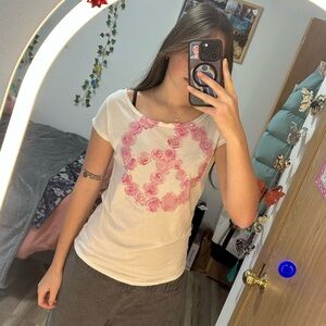 Floral Pink Graphic Women's Top
